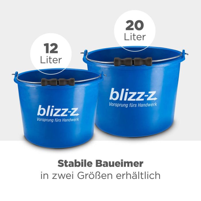 blizz-z Baueimer mit Kunststoffgriff in Profi-Qualität