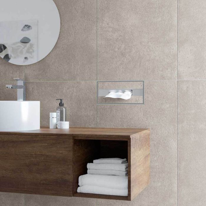 QUBO Einbau-Kosmetiktuchspender Edelstahl V2A in Profi-Qualität