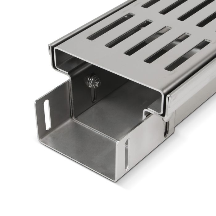 2x Stirnwände Für Entwässerungsrinne 100 Mm – DN110 Anschluss, Kunststoff, ZMMMAXPOL System